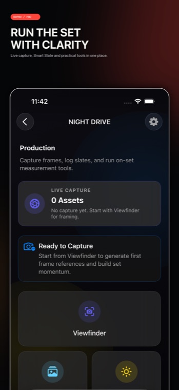 DOPro on-set screen